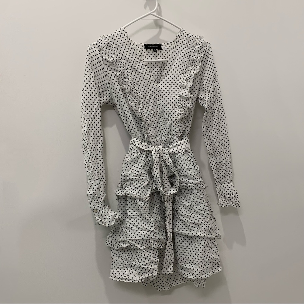 ROBERT RODRIGUEZ Dot-Print White Cotton Dress
